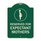 Signmission Reserved for Expectant Mothers W/ Graphic Heavy-Gauge Aluminum Sign, 18" L, 24" H, G-1824-23202 A-DES-G-1824-23202 - alternate 1